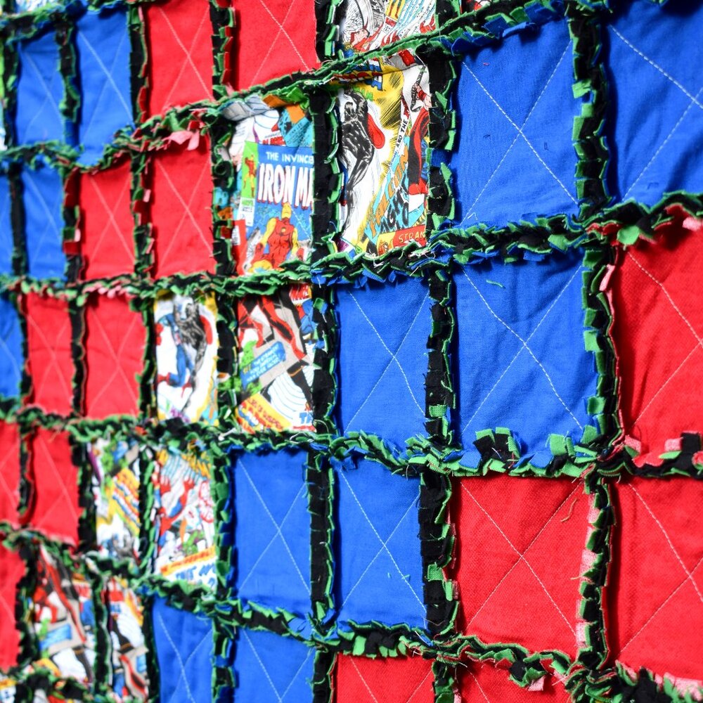 Comic Book Rag Quilt Throw - Picture 6 of 6